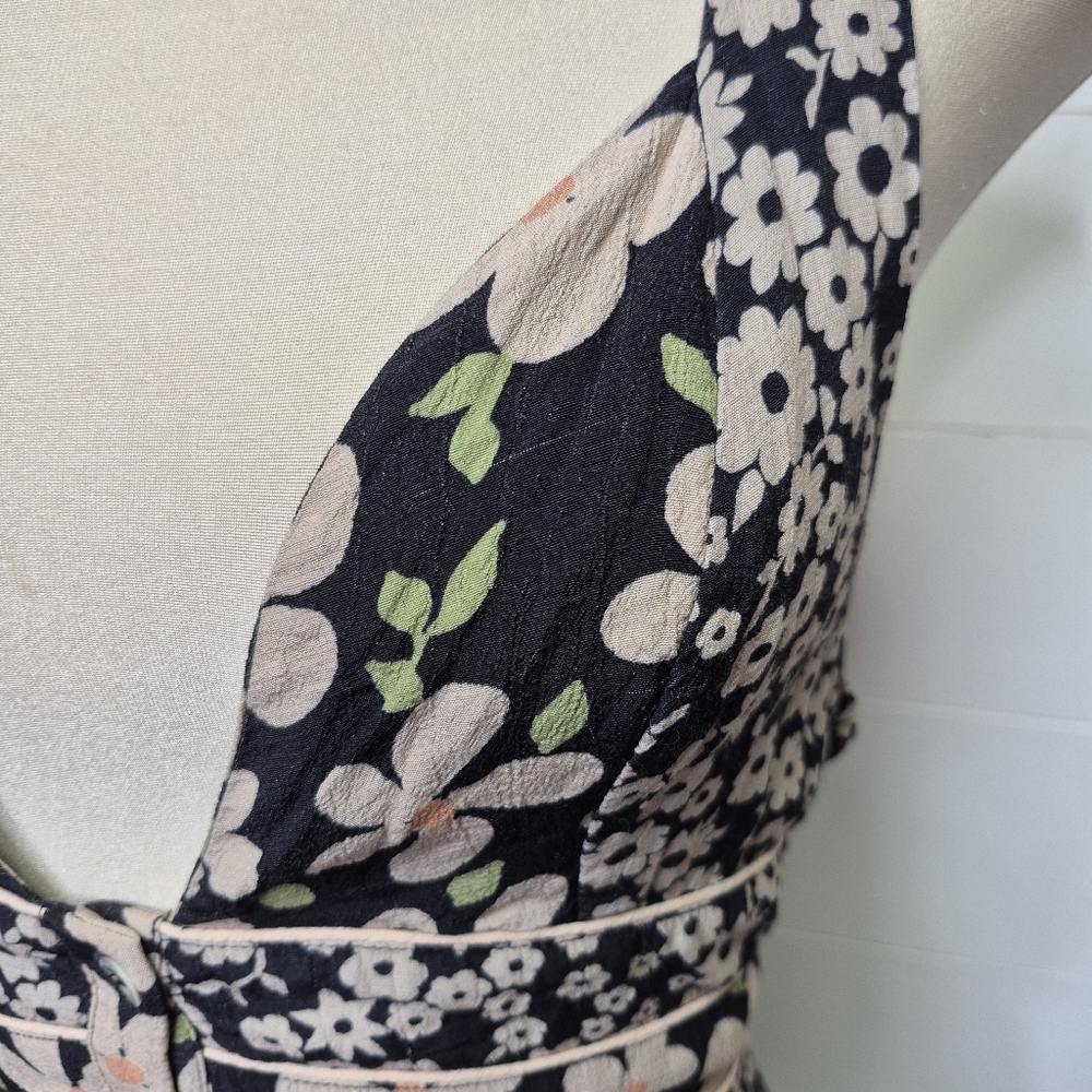 Free People Dewberry Black Floral Maxi Dress Size S - Picture 4 of 16
